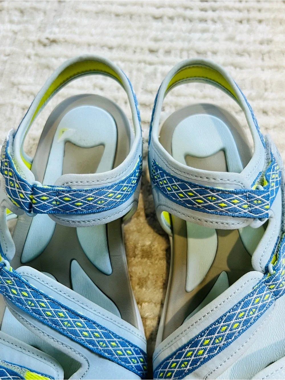 Ryka Womens Ginger Lt Blue Adjustable Comfort Sport Sandal Size 10W